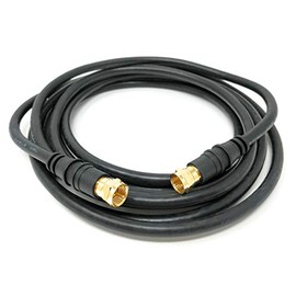 RiteAV 3 feet RG6 Coax Satellite/CATV Cable - Screw On F-Type Connector TV Wire