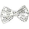 Rhode Island Novelty 5"X3.5" LIGHT-UP SILVER SEQUIN BOWTIE