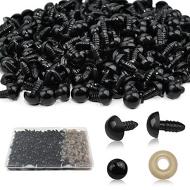 160pcs Safety Eyes for Amigurumi Eye for Stuffed Animals Craft Crochet Dolls Eyes for DIY Puppets Bear Crafts Animals Amigurumi Making Supplies (12mm)