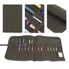Brush Bag with 30 Holes, Roll-up Canvas Brush Bag, Pencil