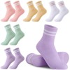 Coumy 5 Pairs Striped Socks Crew Sport Socks Crew Socks