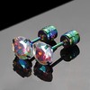 VOLUKA Titanium Colorful Cubic Zirconia Earrings Hypoallergenic for Sensitive Ears,