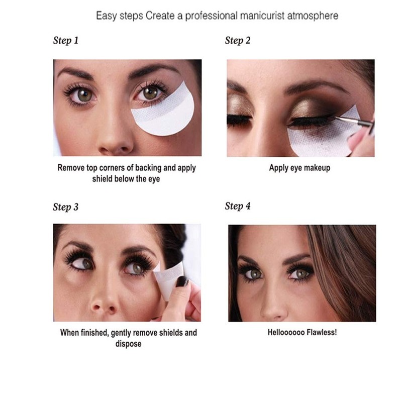Pack of 100 Patches Eyeshadow Stencils, Makeup Eye Pad Stickers,