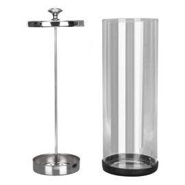 Barbicide Soaking Jar Large Glass Cleaning Jar for Barber Tools Nail Salon Supplies with Stainless Steel Cover