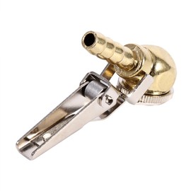 Tyre air chuck, ball foot air chuck, hose barb, clip-on ball, foot air chuck tool, ideal tyre pressure gauge fitting (2 pack)