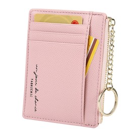 Cynure Women's Purse, Card Holder, Coin Purse, with Keyring, ID Window, pink, Minimalist