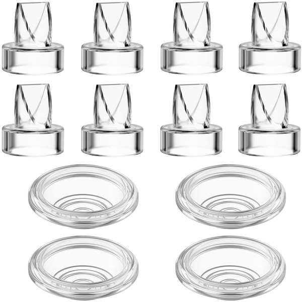 Mompmuir Duckbill Valves & Silicone Diaphragm Compatible with Momcozy/TSRETE/HAUTURE/PADRAM/LoveOfLive/OMFMF / S9 Pro/S10/S12 Parts Replace, Wearable Breast Pump Accessories (12 Piece Set)