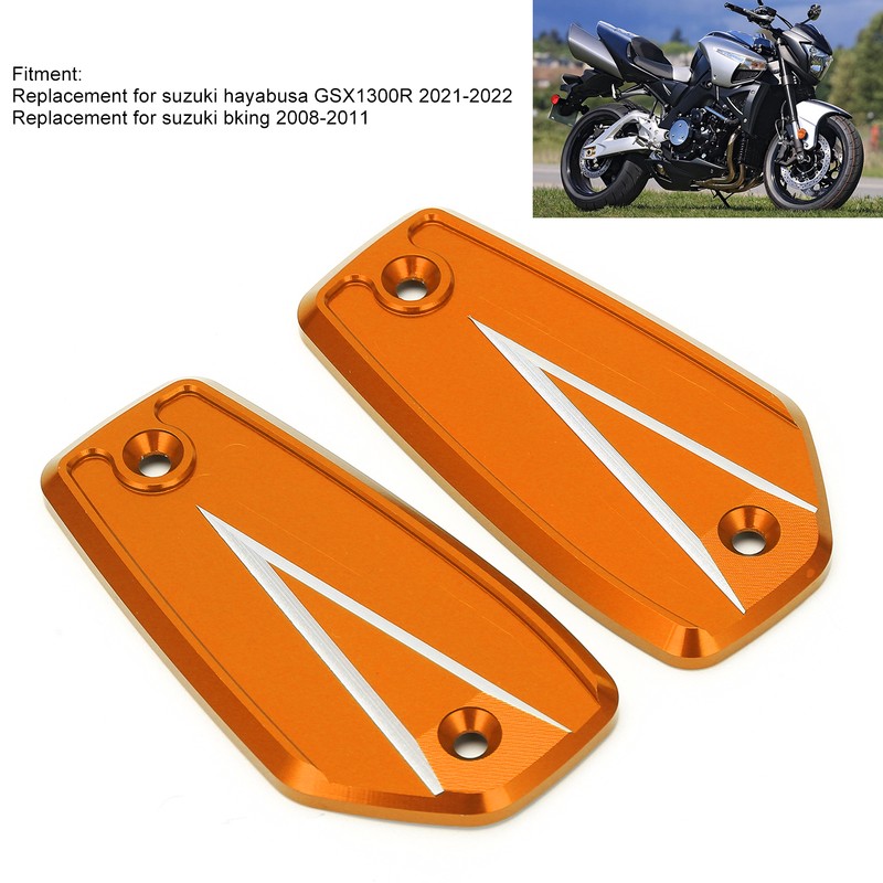 2pcs Front Brake Reservoir Cylinder Cover Cap Replacement for Suzuki