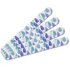 Watercolor Raindrops Pattern Double-Sided Nail File Emery Board Set 4