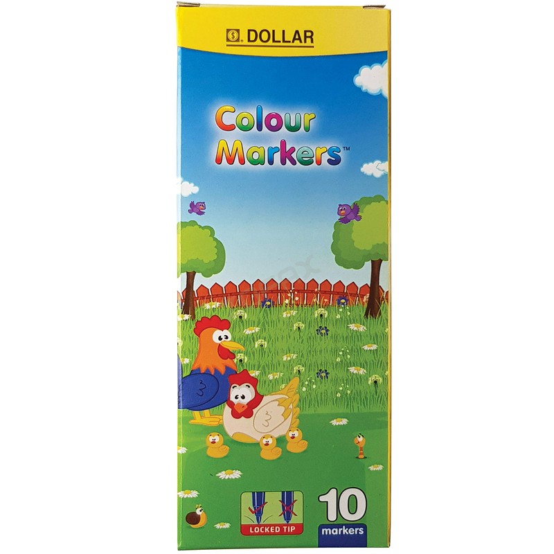 Felt Tip Pens, RED, Fibre Fine Point, Pack of 10,