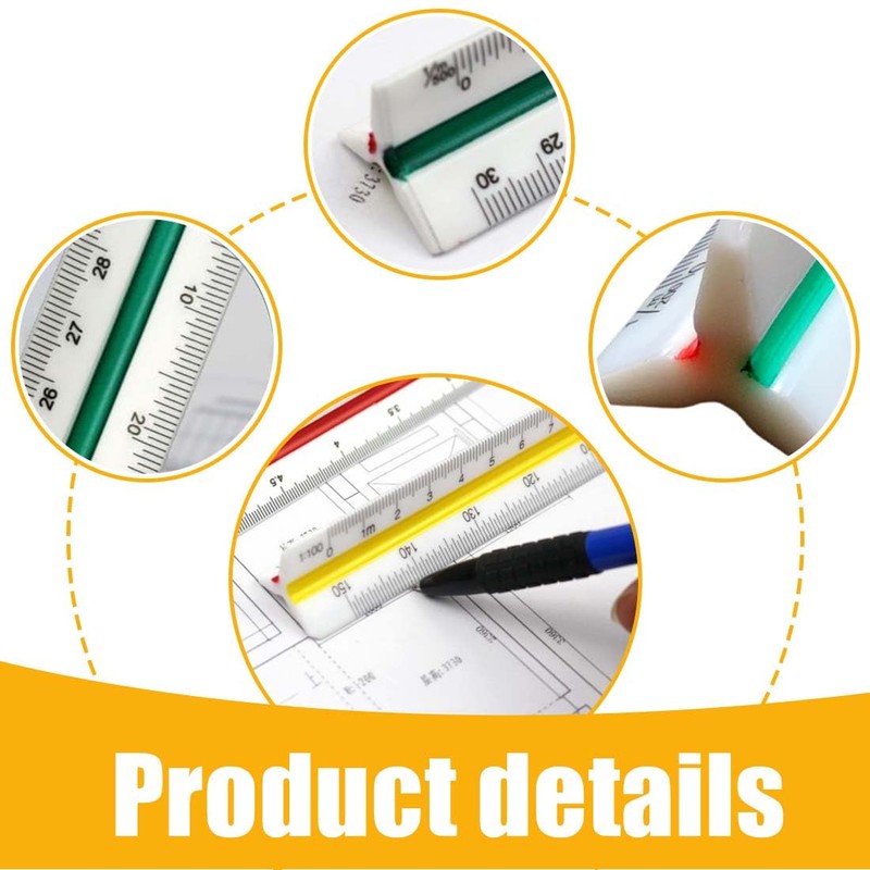 EIH1 Triangular Scale Ruler Metric for Architects and Engineers: 1:100