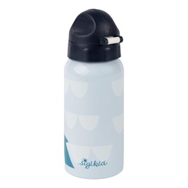 sigikid 25383 Stainless Steel Whale Drinking Bottle, 400 ml, Recommended for Children from 1 Year, Robust, Leak-Proof, Shatterproof