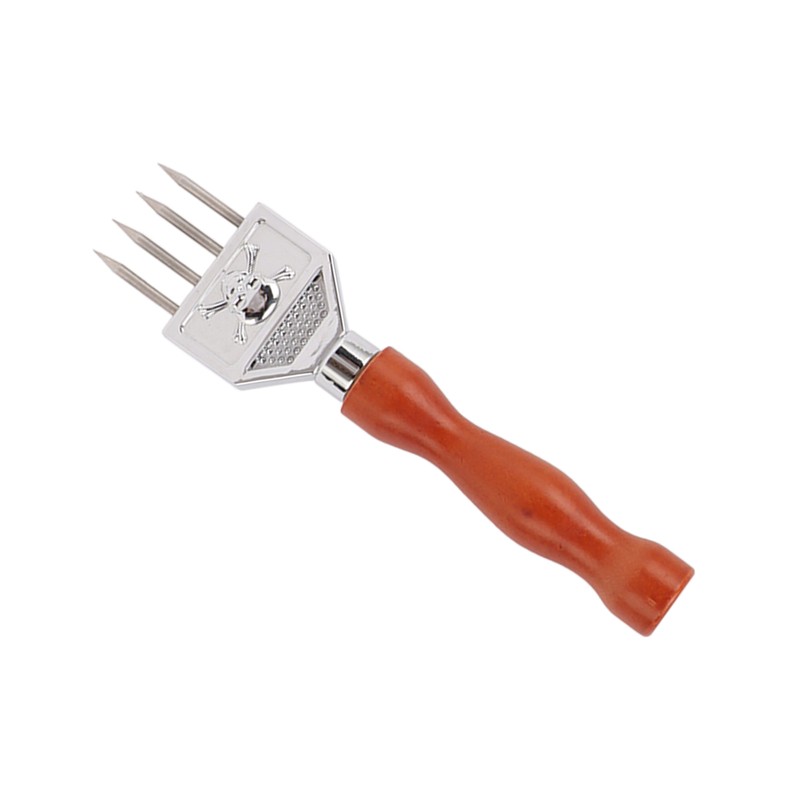 Ice Chipper 304 Stainless Steel Ice Crusher with Wooden Handle