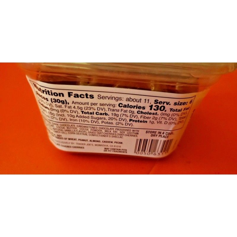 Trader Joe's 4 PACK TRADER JOE'S DARK CHOCOLATE COVERED CHERRIES