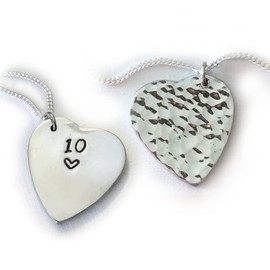 10th Anniversary Reversible Tin pendant