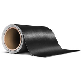 VViViD Black Brushed Metallic Air-Release Adhesive Vinyl Pinstripe Tape Roll (4 Inch x 20ft)