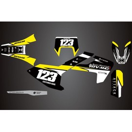 Attack Graphics Custom Fury Complete Bike Graphics Kit for Husqvarna FE 350 2019
