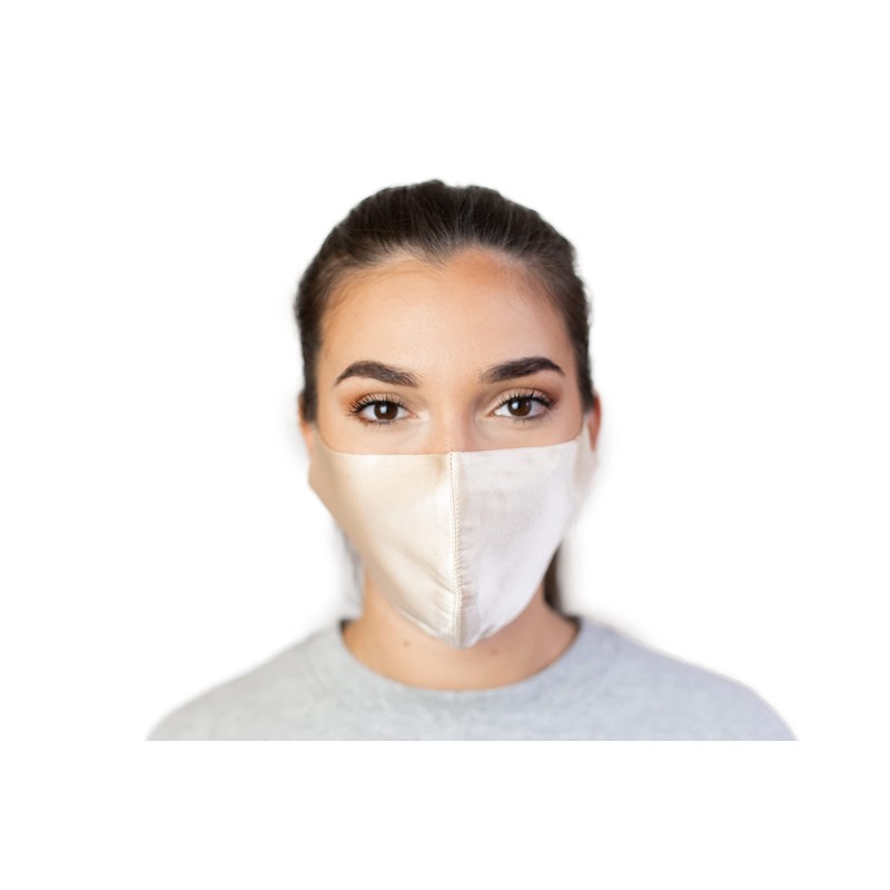 Pack of 2 100% Mulberry Silk Face Masks Nose Wire