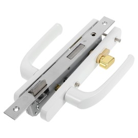 Versatile Storm Door Handle with Lock Durable Aluminum Alloy Entry Lever for Home Hotel Enhanced Security Sleek Design for Storm Split Entrance Doors