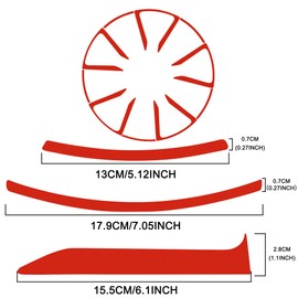 TOMALL Car Wheel Rim Vinyl Stickers Compatible with Honda 11th Gen Accord 2023 2024 Delete Blackout Overlay Decals for Car Wheel Waterproof Modification Decoration Accessories (Red)