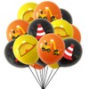 POPOYU 15Pcs Digger Balloons,Construction Party Latex Balloons,12 inch Black Yellow