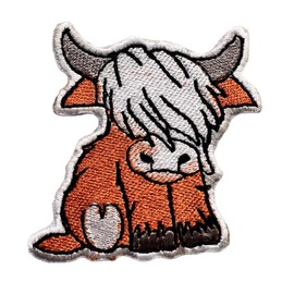 Highland Cow Iron On Patches – Vintage Western Embroidered Applique for Hats, Jackets, Backpacks, and DIY Crafts