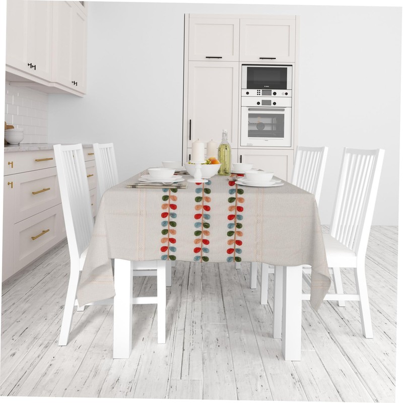 BIUDECO Holiday Party Tablecloth Rectangular Winter Decor Christmas Dinner Table