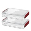 Comforhous 2 Pack Document Storage Clear Plastic Storage Boxes with