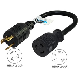 Conntek PL620L630 L6-20P Male Plug to L6-30R Female Connector Locking Adapter Cord