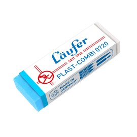 Runner 00720 Plast Combi 0720 Eraser Eraser for Pencils, Crayons, Inks and TUSCHEN, Transparent Blue