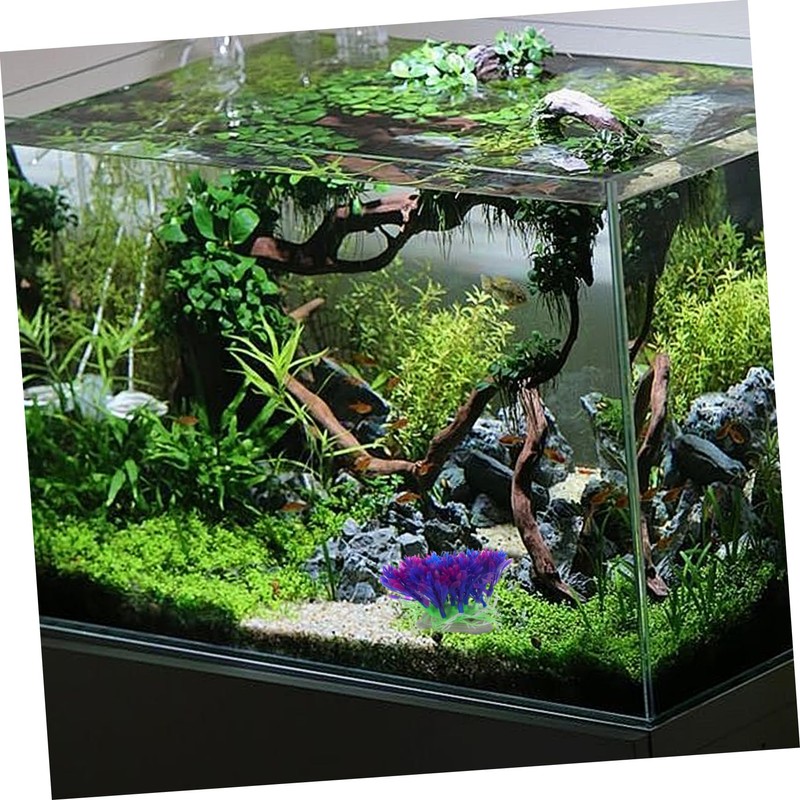 VILLFUL Fish Tank Decor Lifelike Artificial Plants Easy Setup Ideal