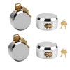 4 Pack Hidden Shackle Padlock Keyed Alike Heavy Duty Trailer