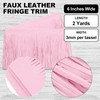 Luomorgo 2 Yards Suede Fringe Trim 6" Wide - Faux