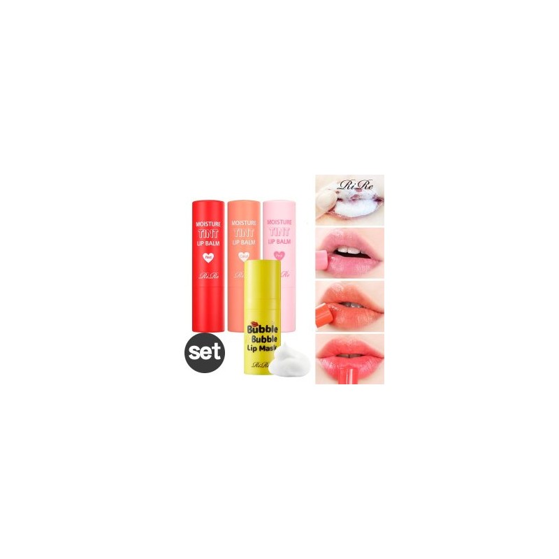 SET Lir Bubble Bubble Exfoliating Lip Mask 12g + Moisture