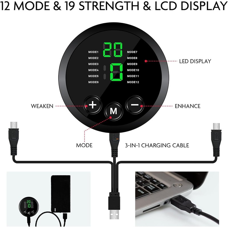 IZKUT EMS Muscle Stimulator (MH-1080): Ab Stimulator