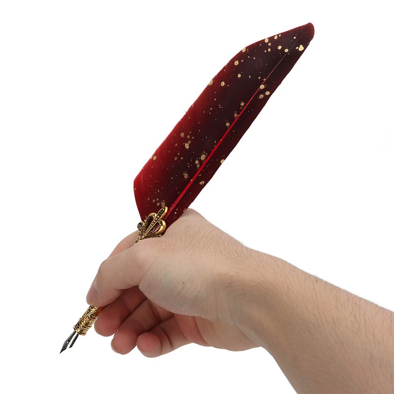 Quill Pen Set Exquisite Retro Smoothing Writing Feather Pen Caligraphy