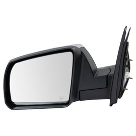 TRQ Left Mirror Power with Heat Manual Folding with Chrome Cover Drivers Side Compatible with 2007-2013 Toyota Tundra TO1320300