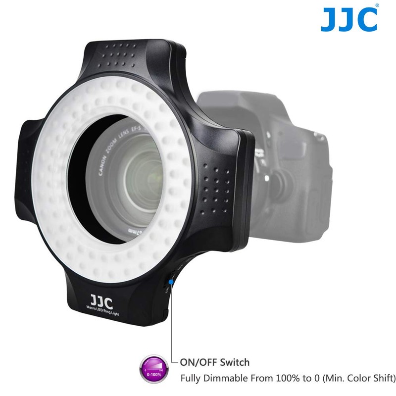 JJC 60PCS LED Bubbles Dimmable Macro LED Ring Light fits