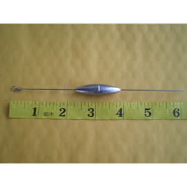 HOME MADE 9 PCS. STRAIGHT DOWN BOTTOM BOUNCER SINKER, 1 OZ. W/S. STEEL WIRE .041 X 6"