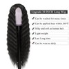 INSTASTYLE 30 Inch Synthetic Curly Wigs for Women Long Black