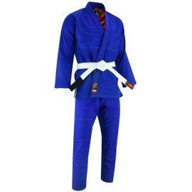 JAGUAR PRO GEAR – White Tiger Inner Sublimated Pro Brazilian Jiu Jitsu BJJ Kimono Gi Uniform Unisex - Belt Included (Blue, A-1L)
