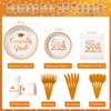 175pcs Class of 2025 Graduation Plates and Napkins Set, Disposable