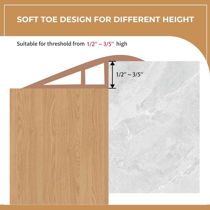 Door-Threshold Floor-Transition-Strip 36 inch, Threshold 1/2'' ~ 3/5'', Thresholds Ramps