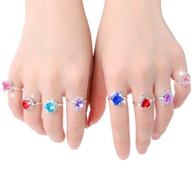 Girls' Rings, Princess Jewellery Set, 12 Pieces Children's Rings, Children's Rings Princess Set, Children's Rings for Girls, Ring Children Girls, Random Style, Perfect for Children's Birthday Party