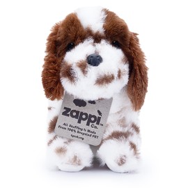 Zappi Co Palm Pups Springer Spaniel Plush Toy (15cm) - Springie Pup - Soft, Cuddly, 100% Recycled - Energetic Playmate