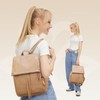 Everfunny Women Backpack Waterproof Anti-theft Lightweight PU Fashion Leather Shoulder