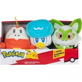 POKÉMON Paldean Starters Plushies 3PK - Fuecoco, Sprigatito, Quaxly