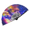 Generic W Abanico De Mano Plegable Rave Grande Con Efectos