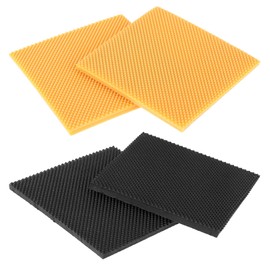 Qianyu 4pcs High Heel Patch Square Sole Repair Tips High Heel Tread Replacements Kit Boot Sole Repair Stickers Non-Slip Heel Protectors Rubber Repair Pad Accessories for Women