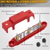 2 Pcs Bus Bar, 12V Power Distribution Block, 3X 1/4"